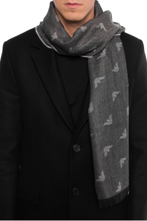 Scarf with an embroidered logo, zdjęcie 2 Scarf with an embroidered logo od Emporio Armani